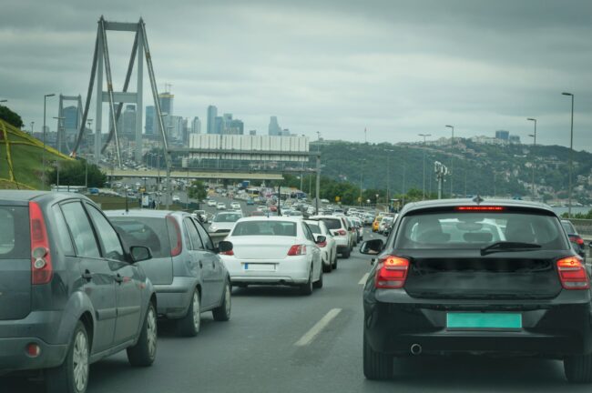 Bosphorus Bridge Traffic at Rush Hour