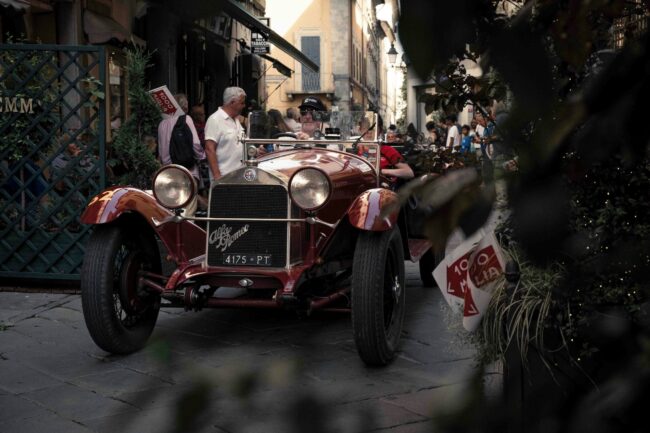 an old car on a street